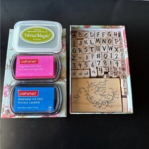 Alphabet Stamp Set with Ink Pads